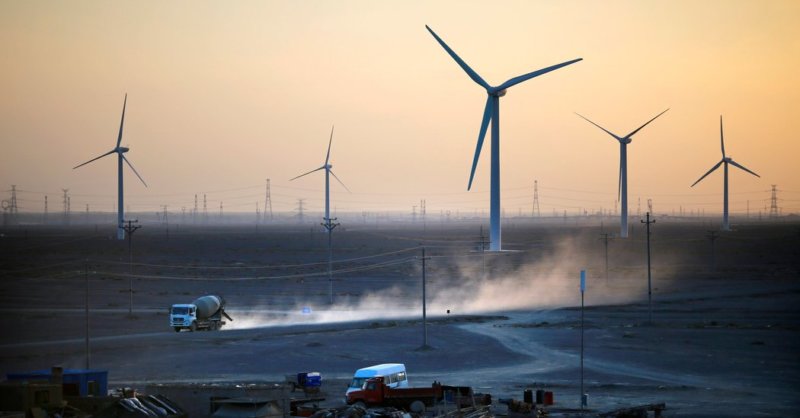 gansu wind farm in china